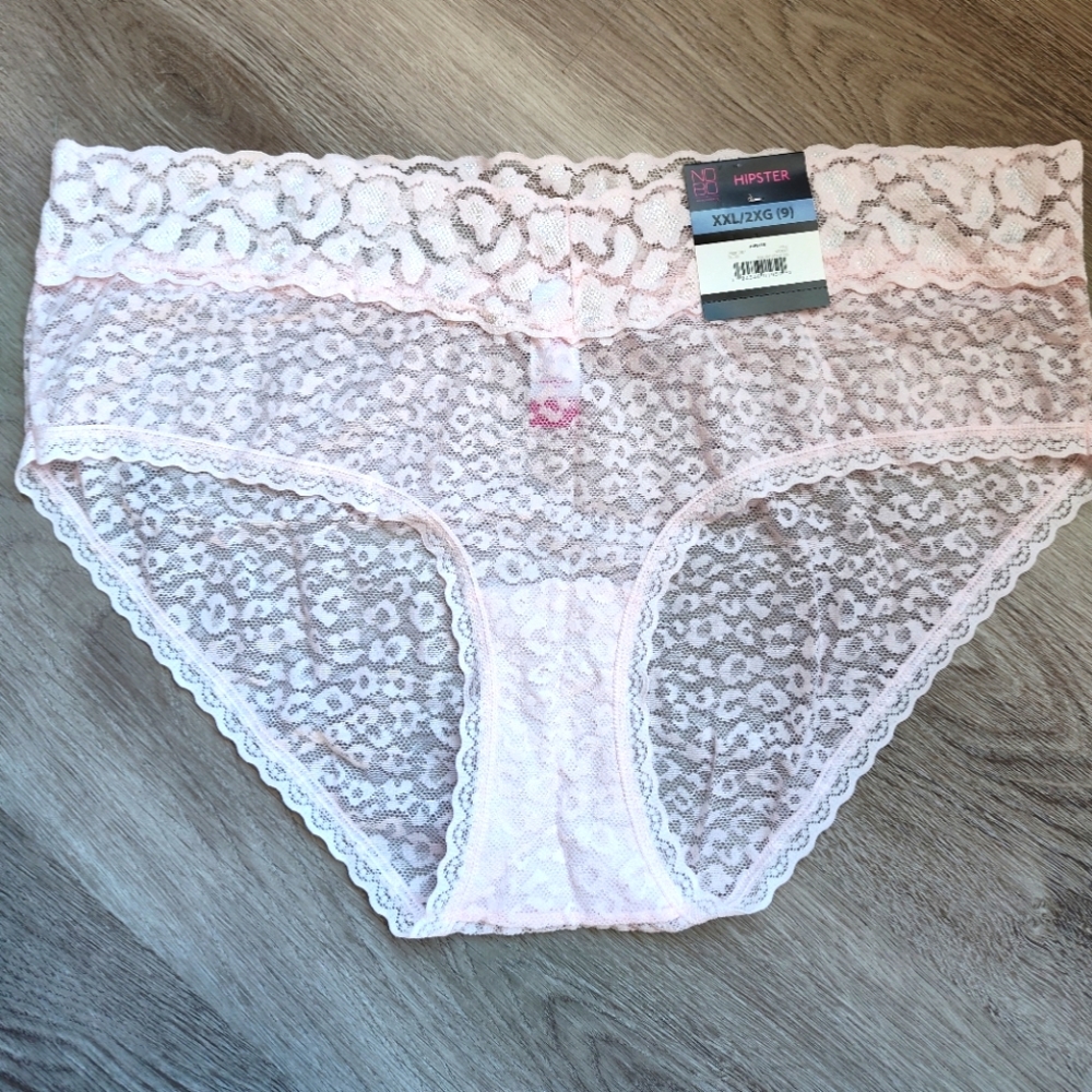4/$12🌀🆕NoBo Pink Lace Hipster Intimates 2X